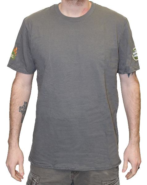 Tree & Flames Wildland Firefighter T-Shirt w/TSC Logo (Grey), The Supply Cache