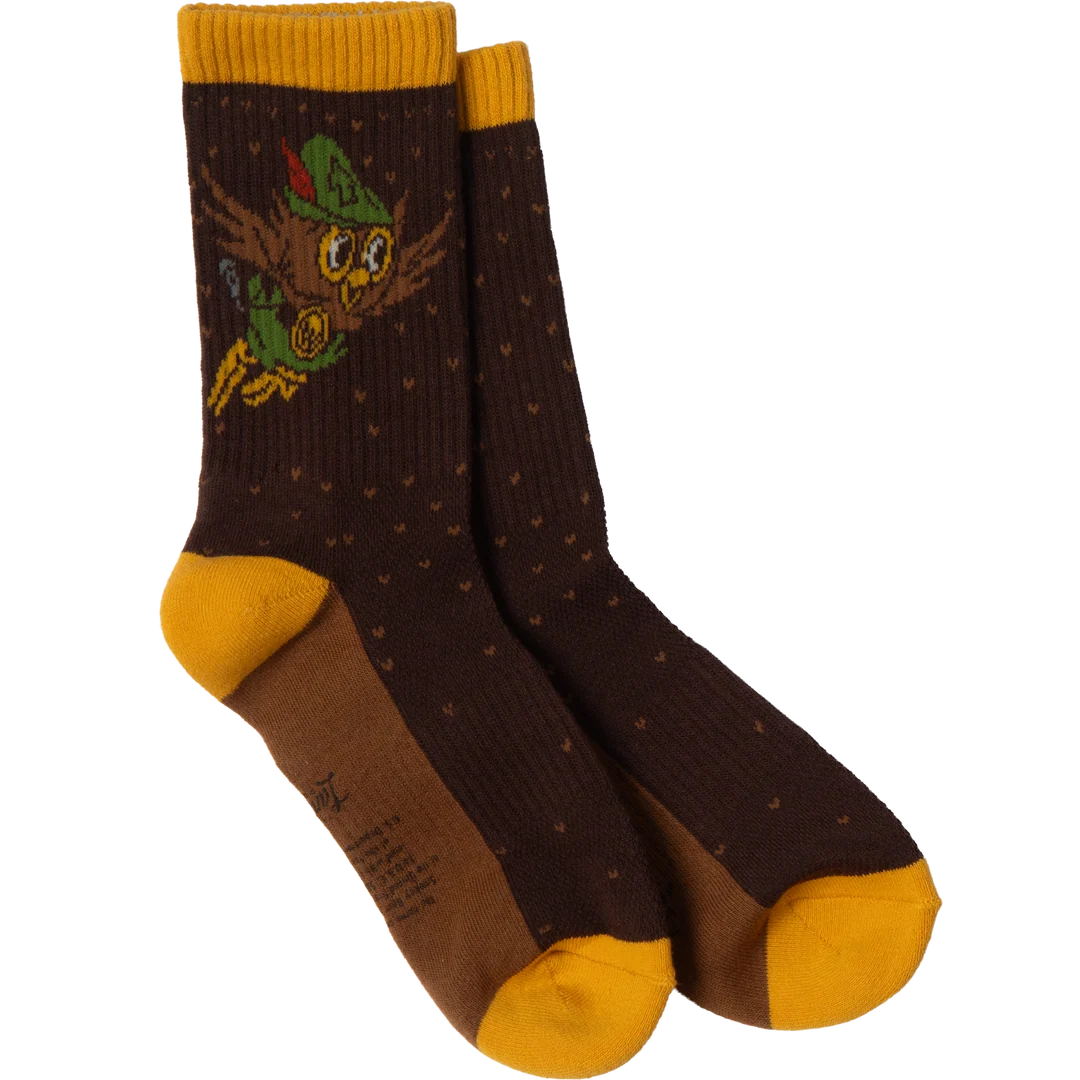 Brown Woodsy Owl Cotton Socks