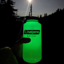Wide Mouth 32 oz. Glow Green Sustain Water Bottle, Nalgene