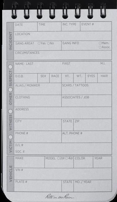 Field Interview Notebook-3 x 5, Rite in the Rain