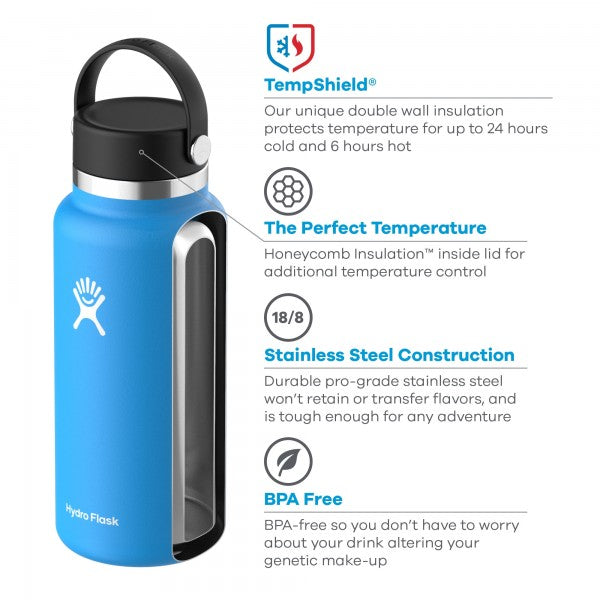 Water Bottle-20 oz. Wide Mouth 2.0 with Flex Cap, Hydro Flask