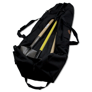Wildland fire tool bag for shovels hoes pulaskis and fire line tools