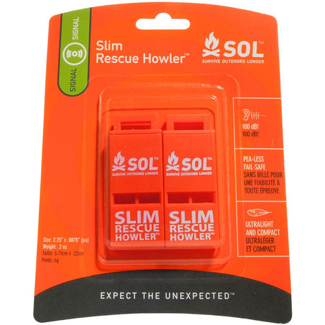 Slim Rescue Howler Whistle 2 Pack