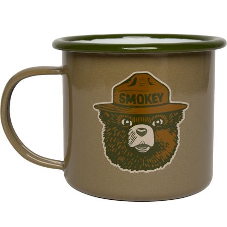 Enamelware Mug (13 oz) - Smokey Bear, The Landmark Project