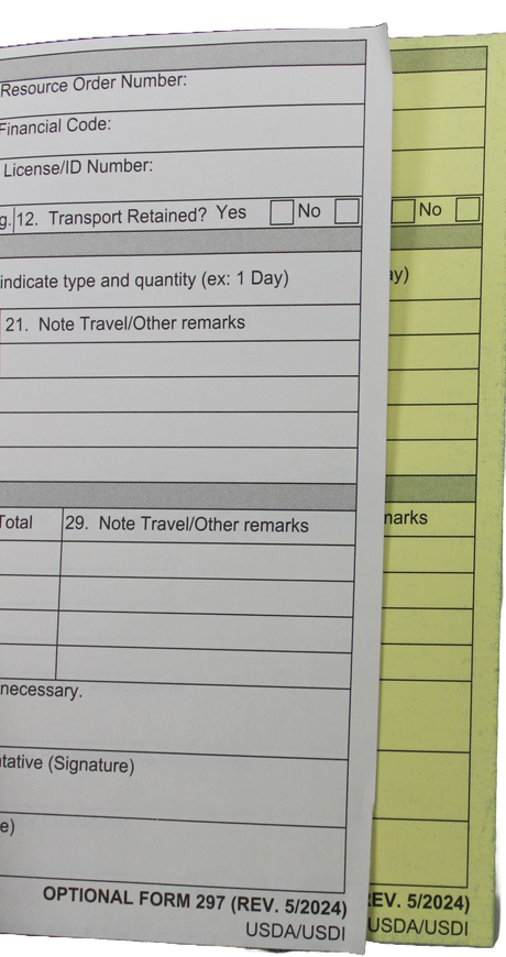 Emergency Equipment Shift Tickets (NFES 000872/OF-297)