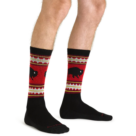 VanGrizzle Bison Midweight Merino Wool Boot Sock (Black), Darn Tough