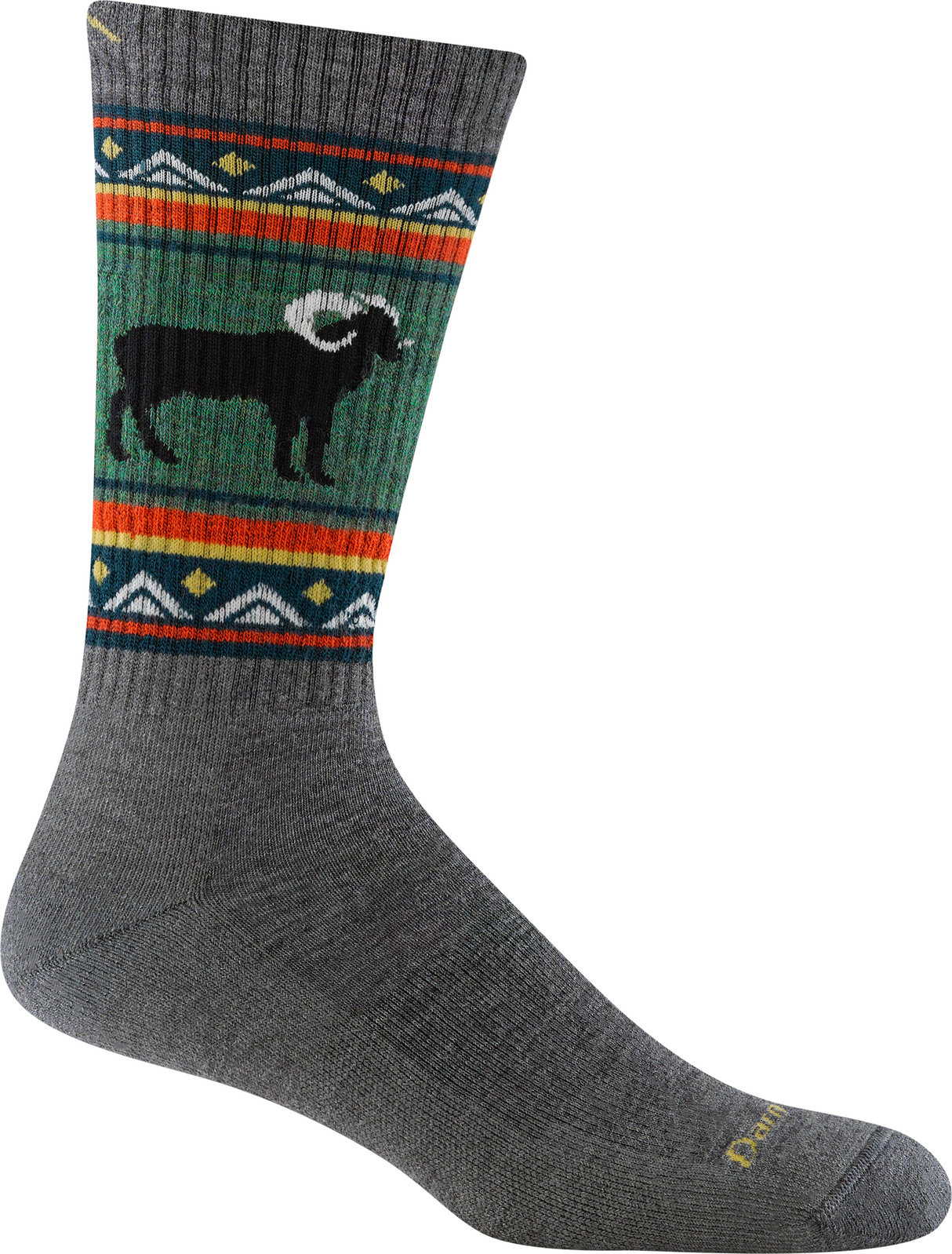 VanGrizzle Ram Midweight Merino Wool Boot Sock (Grey), Darn Tough