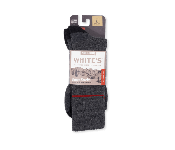 Midweight Crew Socks, White's