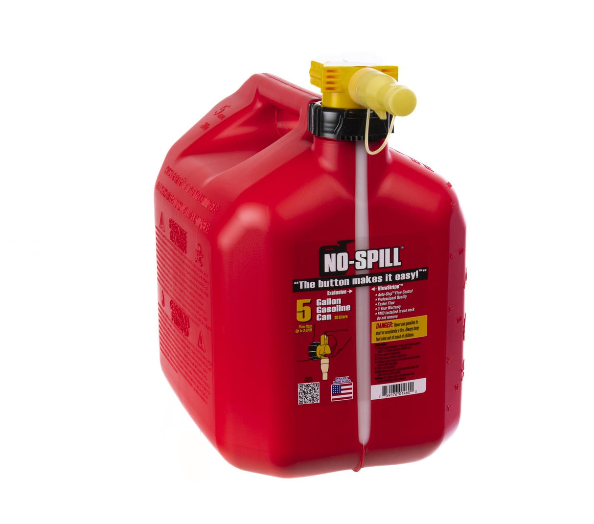 Gasoline ViewStripe CARB Compliant Fuel Can, No-Spill