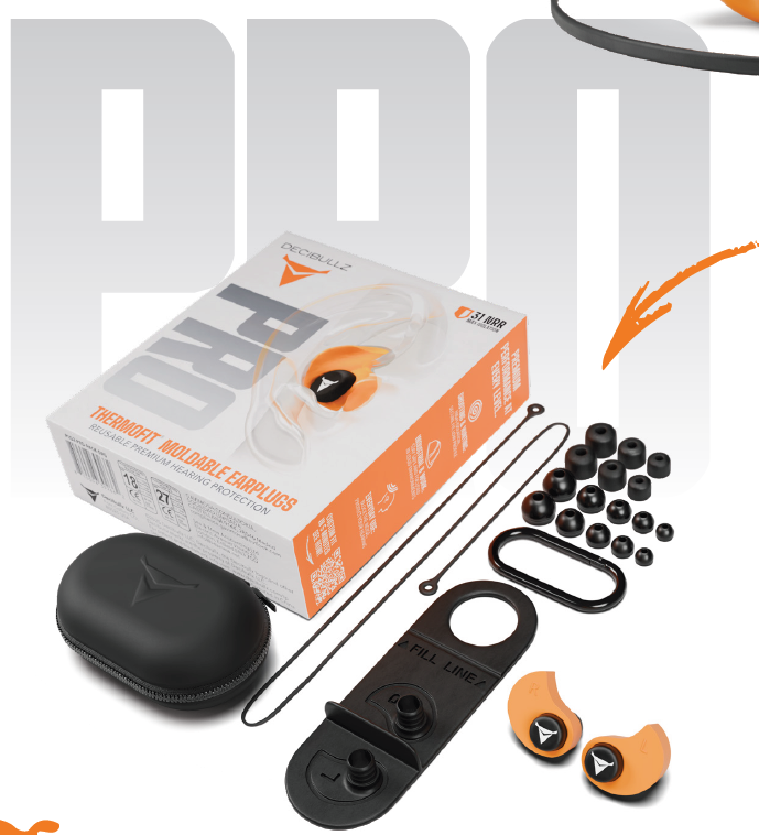 Custom Molded Ear Plugs Pro Pack Set, Decibullz