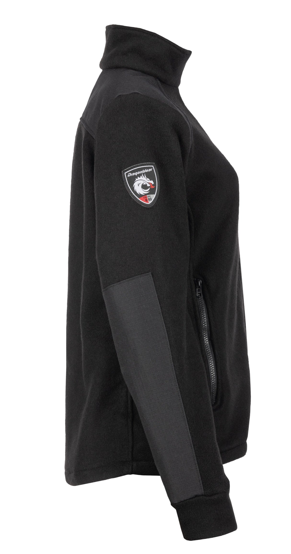 Women's Exxtreme Jacket-SuperFleece (Black), DragonWear