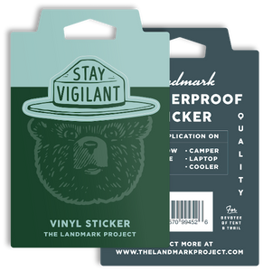Stay Vigilant-Smokey Bear Sticker, The Landmark Project