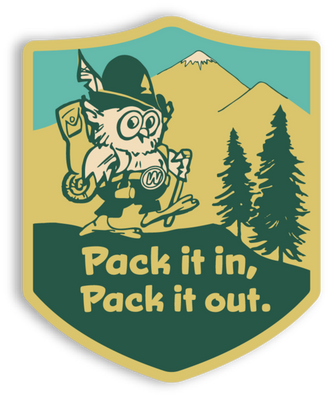 Pack it in Pack it out Sticker