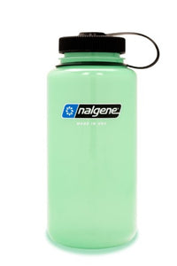 Wide Mouth 32 oz. Glow Green Sustain Water Bottle, Nalgene