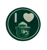 I Heart Smokey Glow in the Dark Sticker, Smokey Bear