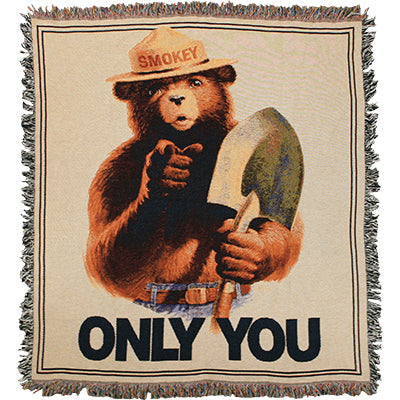 Throw Blanket (Cotton) Only You, Smokey Bear
