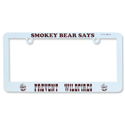 License Plate Frame- Prevent Wildfires, Smokey Bear