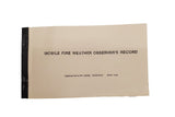 Mobile Fire Weather Observer's Record Book (NFES 001159)