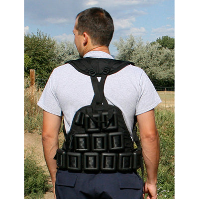 Evenly distributed weight back for taking the work capacity test or pack test.