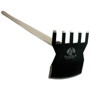 Wildland Fire straight handle rogue hoe rake tool for use on the fire line 
