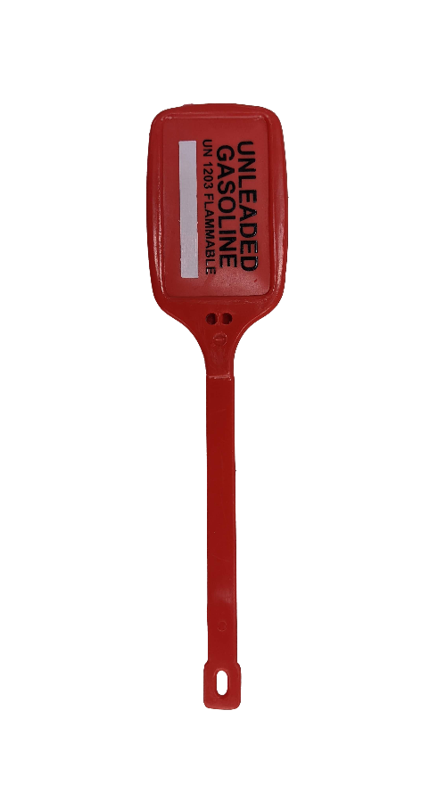 Fuel Container Tag Red Unleaded Gasoline