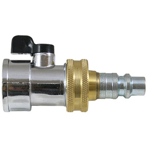 3/4" Backpack Pump Quick Connect w/ Shut-off Valve, De Luna's