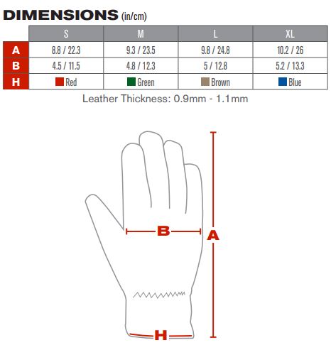 Driver Glove Leather & Elastic Back, PIP