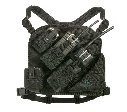 wolfpack gear's dual radio chest harness for wildland fire
