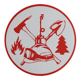 Wildland Fire Scramble (4-Inch) Round Helmet Sticker, TSC
