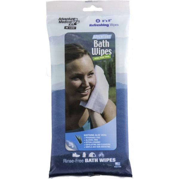 Rinse Free Disposable Body Wipes 8 pack Adventure Medical